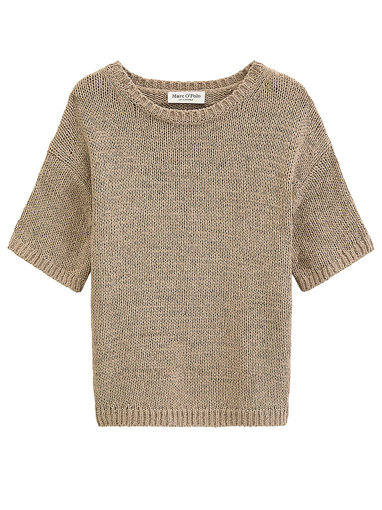 Poloshirt MARC O'POLO "mit TENCEL™ Modal", Damen, Gr. L, chalky braun, Obermaterial: 58% Baumwolle, 38% Modal, 4% Elasthan, unifarben, slim fit, Shirts 4